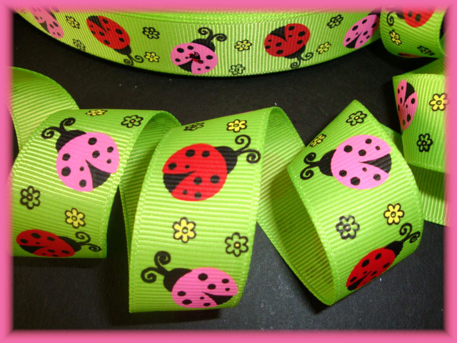 Ladybug Ribbon Ladybug Grosgrain Ribbon Hairbow Ribbon Ladybug Hairbow Ladybug Bow Oh My 4957