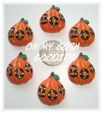 1PC OOAK  BOO PUMPKIN RESIN