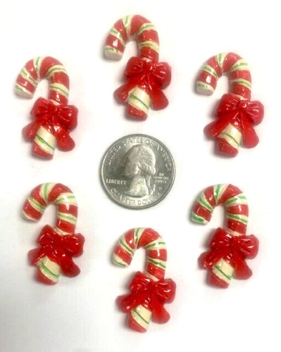 2PC PEPPERMINT CANDY CANE RESINS